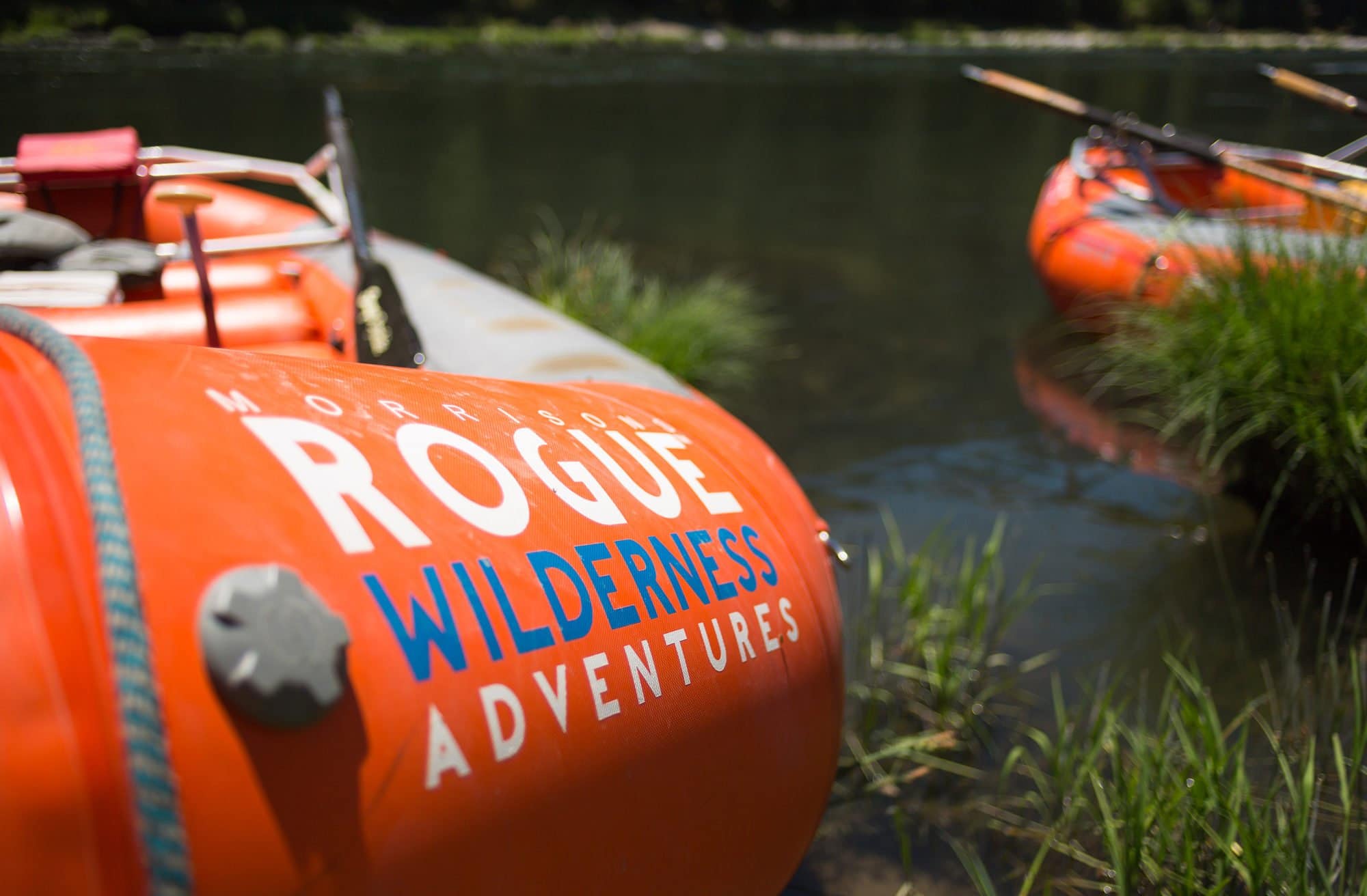 Picture of our rafts at Morrisons Rogue Wilderness Adventures