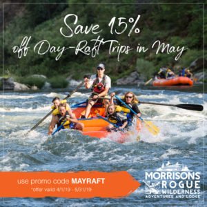 Save 15% on May Raft Trips with promo code