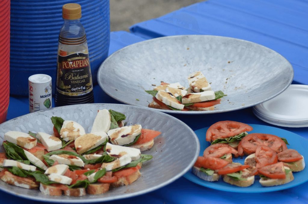 Dining on a Camp-Raft Trip