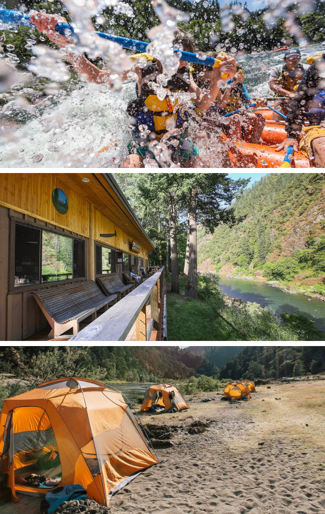 rafting-specials-2026 collage of rogue river and accomondations