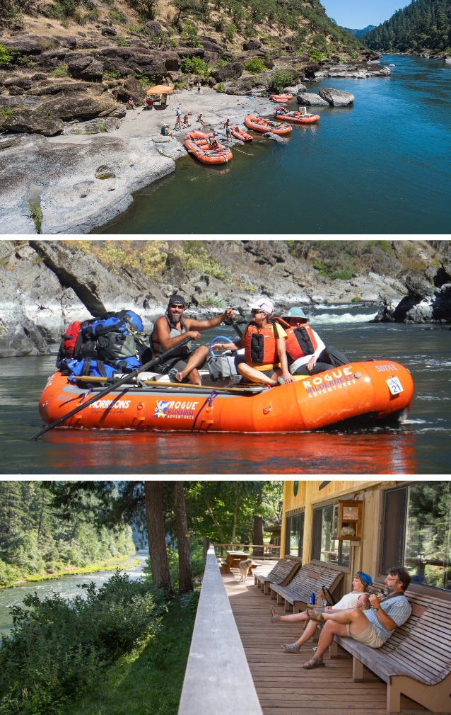 rafting specials three images of rafting on the rogue river